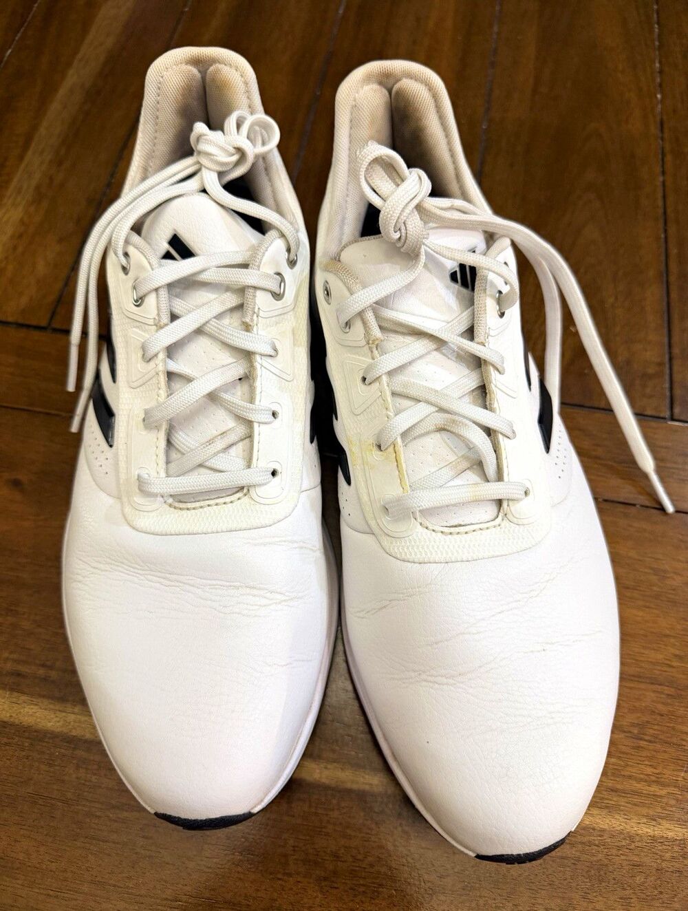 adidas Lightstrike Men's Spikeless Golf Shoes White/Black/Yellow US 9.5